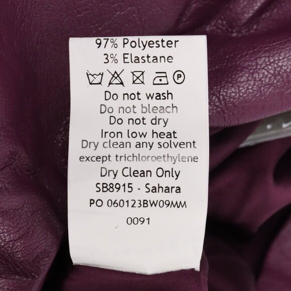 NWT House of CB Sahara Vegan Leather Maxi Dress in Plum Size XS - Picture 7 of 7